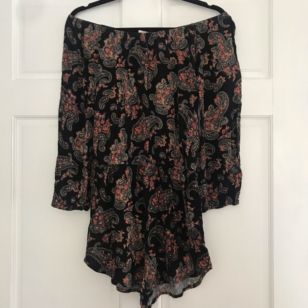 PacSun LA Hearts Off the Shoulder Floral Romper